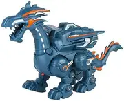 KOMBIUDA Electric Dinosaur with Sprayer Feature Realistic Simulation Sound Light Plaything for Dinosaur Parties Daily Fun Safe Material