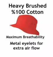 Heavy Brushed 100% COTTON Bucket Hat Fishing Camping Beach Extra Breathable XL