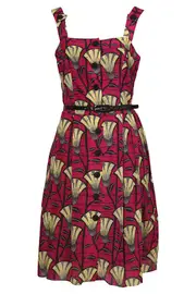 Button Through Print Dress--VER-BOOTSIE