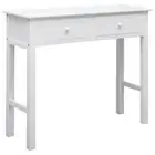 NNEVL Console Table White 90x30x77 cm Wood