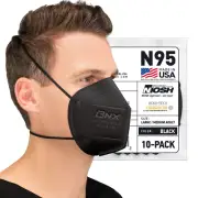 N95 Mask Black MADE in USA Particulate Respirator Protective Face Mask