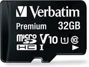 Verbatim Micro SDHC,Black,32GB,Micro SDHC 32GB (Class 10) with Adaptor