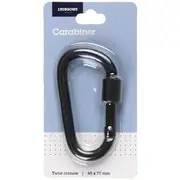 J.Burrows Twist Closure Carabiner Black