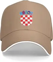 [Generic] Croatia National Emblem Hat Support Croatia Coat of Arms Baseball Cap Croatian Hat for Women Men Adjustable Hat