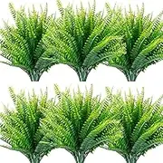 TELDRASSIL 18 Pcs Artificial Ferns Plants Bushes Fake Boston Fern Shrubs Plastic Plant Greenery for Outdoor Indoor Home Garden Décor