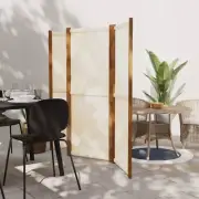 Folding Room Divider Wooden Frame Fabric 4 Panel Indoor Outdoor Screen Partition