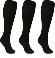 Tapesb 3 Pairs Plus size compression socks wide calf women men knee high 20-30 mmhg circulation for swelling 2xl 3xl 4xl 5xl