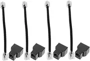 Hoement 4pcs Rj11 Telephone Splitter 6p4c Detachable Line Adapter for Rj14 4-core Phone Cable
