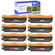 8 Pack - CC530A 304A Toner B C Y M Set For HP Color LaserJet CP2025dn CM2320nf