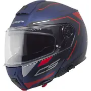 C5 Omega Matt Blue Red Modular Helmet