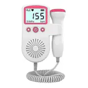 Ultrasonic Fetal Doppler Detect Baby Heartbeat Rate Probe Prenatal Monitor Pink