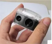 New Utility Cosmetic Pencil Sharpener for Eyebrow Lip Liner Eyeliner 2 Holes&DD