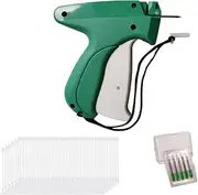 HopingMore Tag Gun with 1500 Fasteners & 6 Needles for Clothing,Fine Stitch Tool Tag Attacher Kit Excluding Hang Tags,Tagging Gun for Hanging Tags&Fabric Hole Punch,Store Shop Grocery Retail(Green)