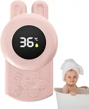 Baby Bath Temperature Gauge - Cute Rabbit Waterproof Digital Temp Gauge Floating Toy,Bathtub Safety Sensor Temperature Monitoring for Easter Birthday Thanksgiving