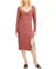Alfani Women's Comfortable Ribbed Dress in Marsala Mauve Size Medium, NWT