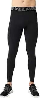 [TOPTIE] Compression Cool Dry Sports Tights Pants Baselayer Running Yoga Leggings-Black-XL