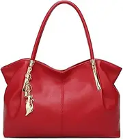JUNMIN New Women's Bags Fashion Trends Women's Bags All-Match One-Shoulder Diagonal Handbags (Color : Red)