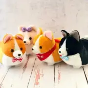 4pcs Corgi Dog Family Soft Stuffed Plush toys Set.