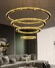 Circle LED Dimmable Ring Crystal Pendant Lamp Chandelier Ceiling Light Dimming