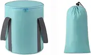 LKYJD Foot Bath Basin Portable Travel Collapsible Foot Basin Folding Foot Bath Tub Storage Bucket Soaking Feet Bucket for Camping Washing (Color : Blue B, Size : 31x36cm)