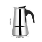Portable Stainless Steel Coffee Pot Moka Espresso Maker Mocha Pot (100ml)