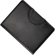 HOODANCOS Professional Leather Portfolio Binder Document Folder Zipper A4 Clipboard Business Supplies Notepad Included