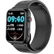 Air Pump Airbag Type Accurate Blood Pressure Testing ECG electrocardiogram Temperature Monitoring Pedometer Compatible with Android iOS Women Men Long Standby