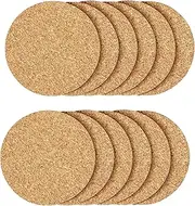 12 Pcs Cork Coaster for Drink, Absorbent Heat Resistant Reusable Tea or Coffee Coaster, Blank Coasters for Crafts,Warm Gifts Cork Coasters for Relatives and Friends.