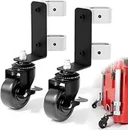 Upgraded 360° Dual Front Wheels, Packout Wheels Compatible with Mil.waukee Packout Rolling Toolboxes, Packout Toolbox Accessories, 200 Lbs Capacity
