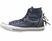 Converse Women's Chuck Taylor Tri Zip High Top Sneaker Blue Sparkle Wash Size 9