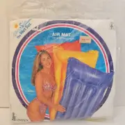Intex Vtg Wet Set Blue Inflatable 1994 Air Mat Pool Float Lounger 72"x 27" 59703