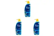 3PK Head & Shoulders 550ml Anti-Dandruff Hair Shampoo w/ Argan & Coconut Oil