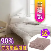 在飛比找PChome24h購物優惠-【源之氣】竹炭單人加大保暖棉被90S / 5x7尺 RM-1