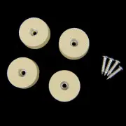 4 Quality Rubber Feet for Guitar Amps Speaker Cabinets etc, Large dim 35mm Cream