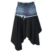 [Andersson Bell] Denim Combination Fairy Skirt