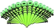[South Koala] 50 Pcs Stretching Kits, Tapers Tunnels Ear Gauges Plugs Earrings Expander Acrylic Set Piercing Jewelry