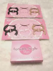 2 Sets Perfect Concealer Clips Bra Strap Solution & Box of Invisible Body Tape