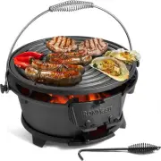 Hibachi Grill Outdoor 100% Cast Iron Grill Mini Small Portable Charcoal Grill