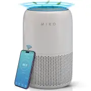 MIKO Air Purifier for Bedroom with 3-in-1 HEPA Filter & Sleep Mode, Whisper Q...