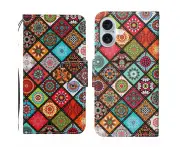 For iPhone 16 Plus Flip Wallet Leather Phone Case - Ethnic Totem