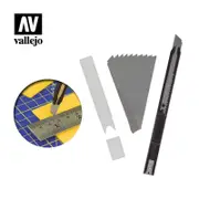 Vallejo Hobby Tools - Slim Snap-Off Knife & 10 Blades T06011