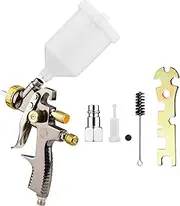 [VISLONE] Low Volume Low Pressure 1.3mm Air Spray Gun Kit 600cc Fluid Cup Gravity Feed Air Paint Sprayer Mini Handheld 360-degree Paint Spraying Gun for Car Repair Furniture Surface Wall Painting