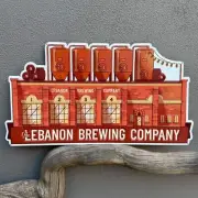 The Lebanon Brewing Co Tin Tacker Metal Beer Sign