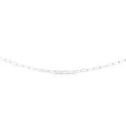 Sterling Silver Textured Paperclip 60 Gauge 60cm Chain