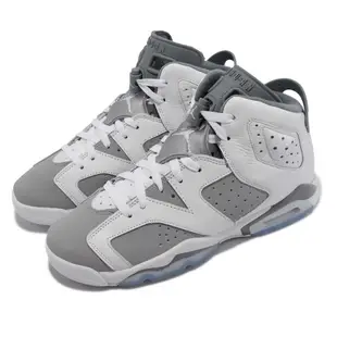 Nike Air Jordan 6 Retro GS 白 灰 喬丹 6代 女鞋 大童鞋 【ACS】 384665-100