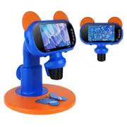 Handheld Digital Microscope with 4" LCD Screen,1500X Pocket Microscope for Kids with LED Lights,Portable Microscope for Kids with Stand