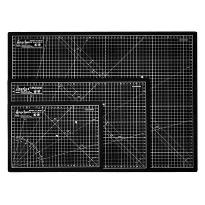 22AS 9 In X 12 Angelus Self Healing Cutting Mat Black