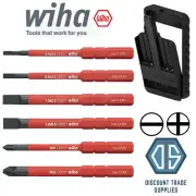 Wiha 42212 Slotted Phillips 6 Piece slimBit Set Case Compact Mobile 43163