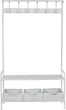 RECIBIDOR Metal 110X36X186 Blanco