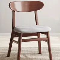 在飛比找蝦皮商城精選優惠-實木餐椅現代簡約椅子靠背家用餐桌椅胡桃中古商用洽談休閑書桌椅